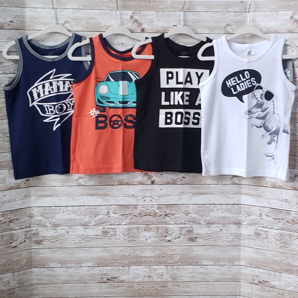 Childrens Place Boys Graphic Tank Top Bundle - Picture 1 of 6